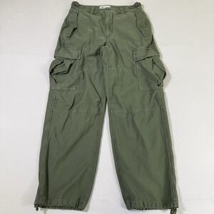 Aritzia TNA Supply Cargo Pants Womens 4 Olive Green Twill Army Surplus (28x29)